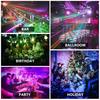 Párty světlo, Disko světlo, LED jevištní osvětlení s 36 vzory, s ovládáním zvukem a automatickým režimem, Efekt zrcadlové koule, Vícebarevné měnící se jevištní světlo, Kompaktní