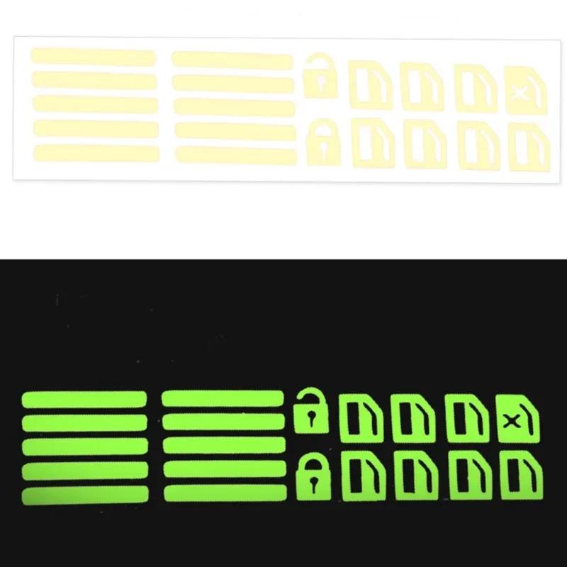 Auto Fensterknopf Leuchtender Aufkleber Autostil Leuchtender Aufkleber Fensterheber Schalter Nacht Fluoreszierende Aufkleber Auto Innenraumaufkleber