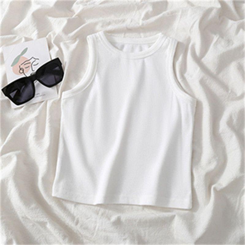 

Sports Outwear French Style Hot Girl Top Base Shirt Sling White 2XL(55.50 kg-65.00 kg)