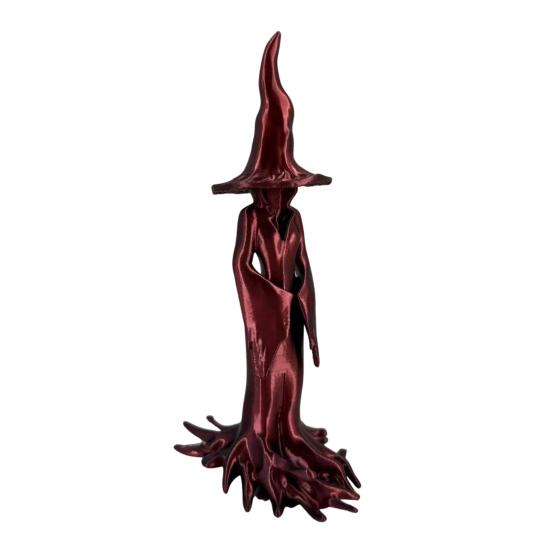 Halloween Enchanting Witch Statue 3D Printed Tree Root Black Witch