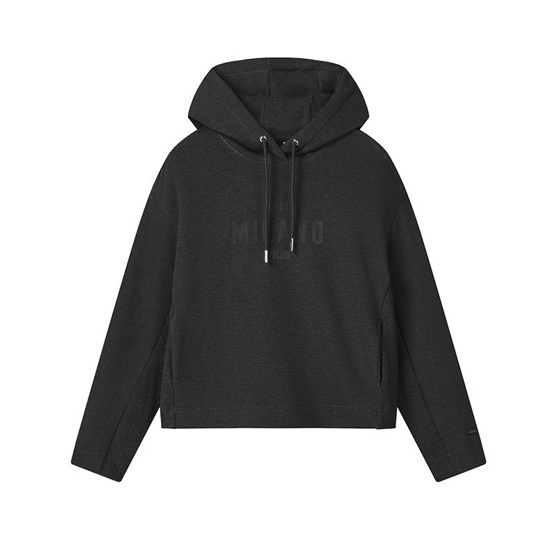 

FILA Milano Series Fashion Simple Retro Sports Casual Classic Comfortable Versatile Loose Hoodie Women hoodies Dark-Heather-Gray F11W615208FMG XL