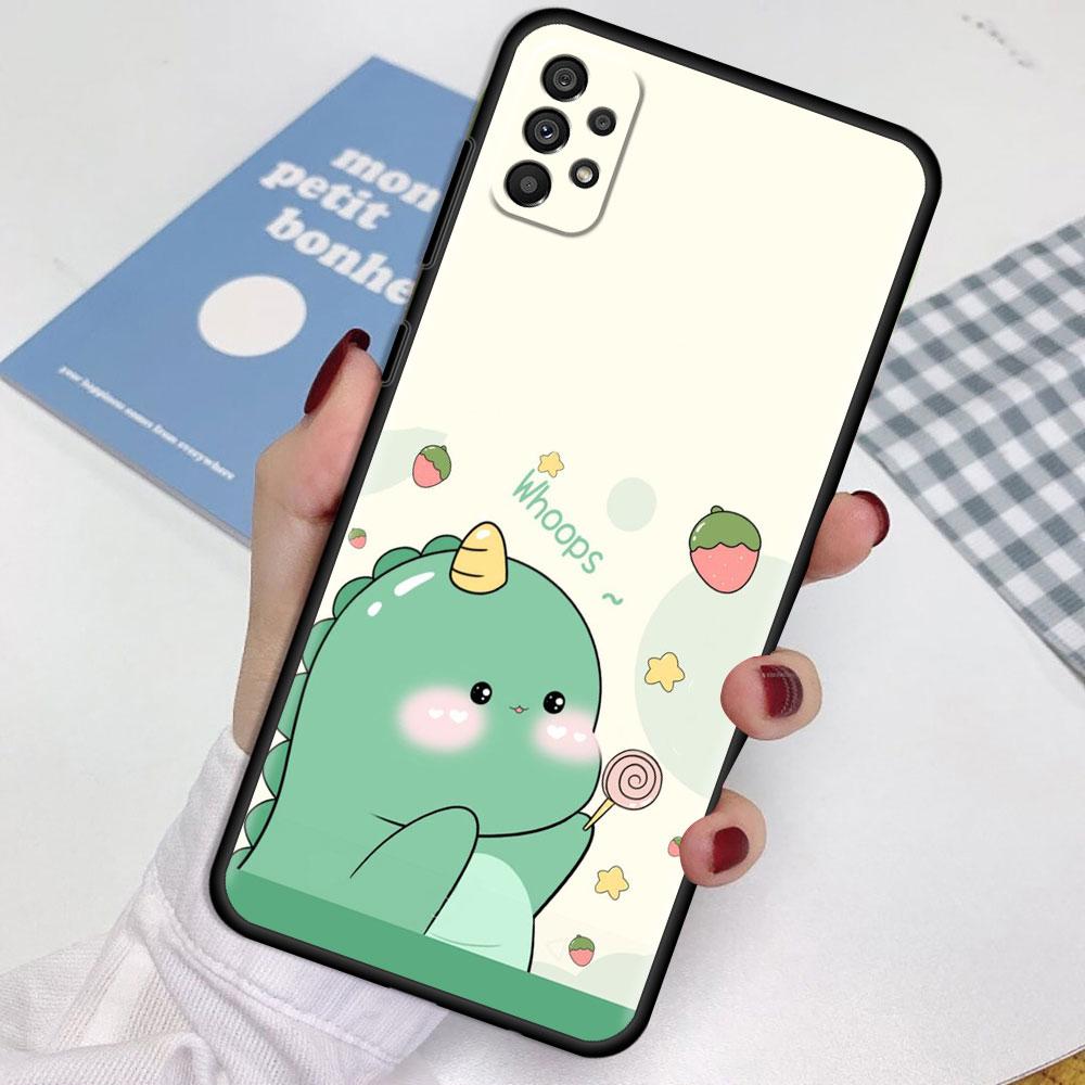 Case For Samsung Galaxy A52 A12 A51 A32 A21s A71 A53 A13 A32 A72 A31 A33 A22 A03 A41 Phone Cover Dinosaur Cartoon