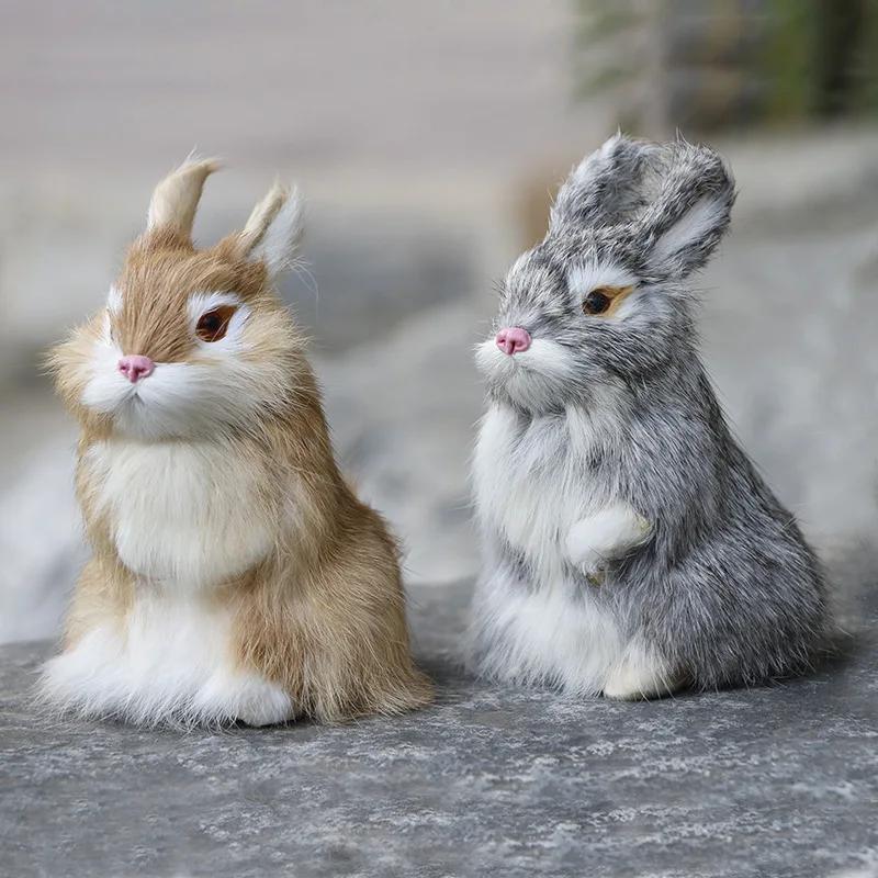 Simulated Rabbit Animal Model Rabbit Household Decorations Rabbit Fur Crafts Gifts