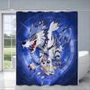 Shower Curtain Waterproof Polyester Fabric Paint Colorful Curtains Cute Digimon Playmats Greymons Home Bathroom Decor  With Hook