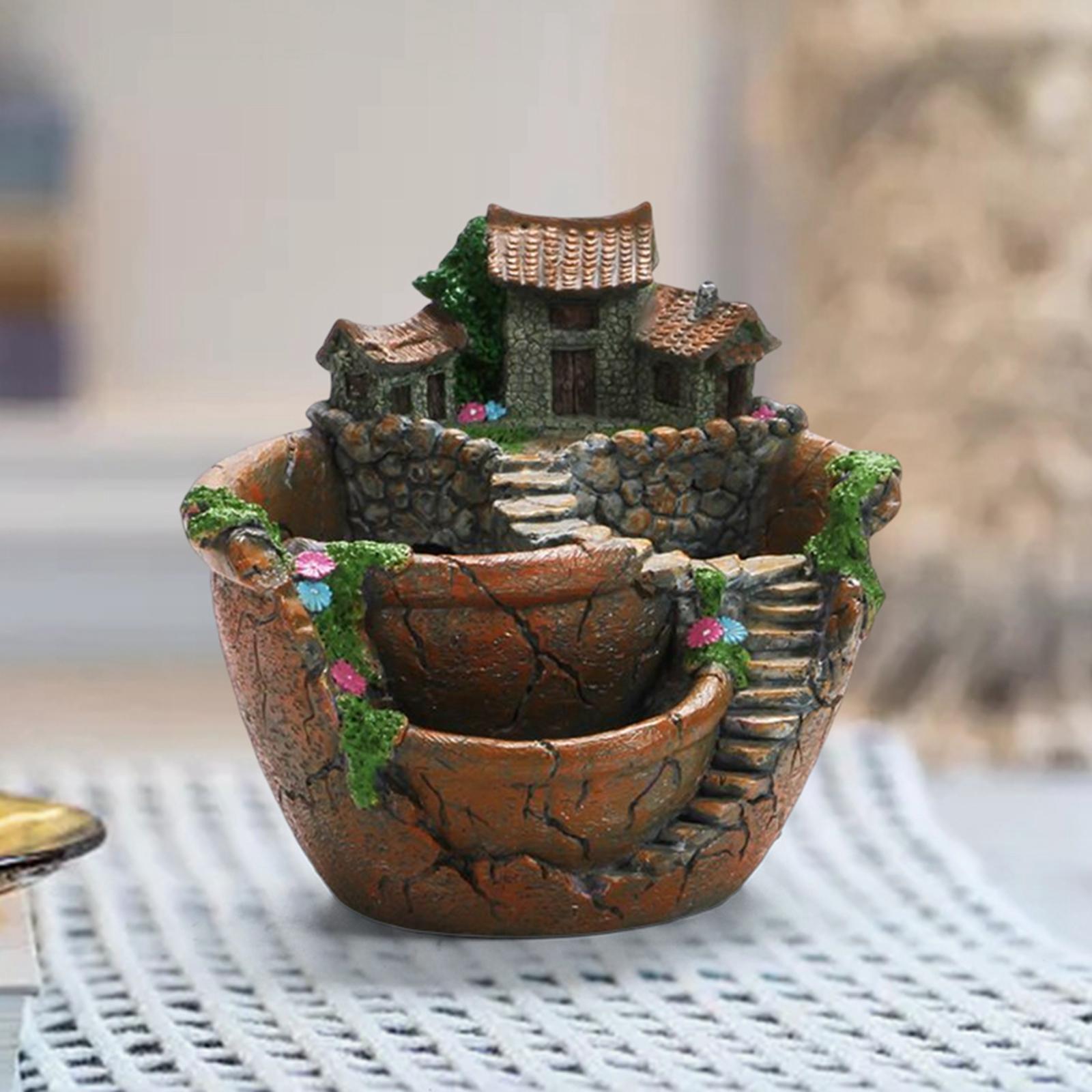 

Succulent Plants Planter Flower Pot Fairy Garden Design Decorative Flowerpot for Green Plants Cacti Herb Garden Decoration Hotel помаранчевий