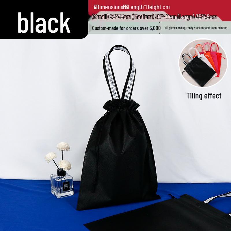 Custom Logo Drawstring Non-woven Bags for Shoes and Clothing Storage