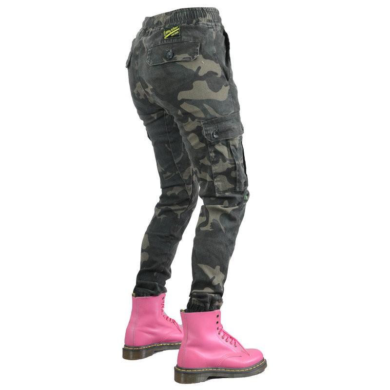Womens Motorcycle Riding Pants With Silicone Padding Camo Black Gray Protective Biker Trousers Street Sport