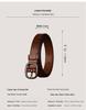 Women's Premium Cowhide Leather Belt with Pin Buckle - Handmade & Soft