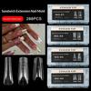 140/280Pcs Sandwich Dual Nail Forms Extensions-Dual Forms Top Bottom Mold Long Square Almond Nail Art Forms Manicure Tool