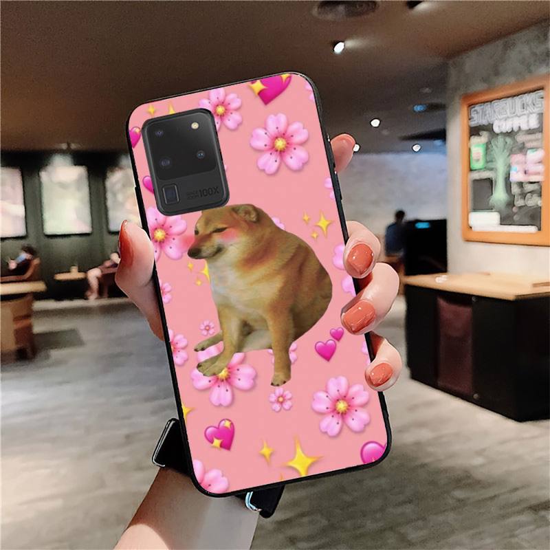 Cheems Doge Phone Case for Samsung S20 Lite S21 S10 S9 Plus for Redmi Note8 9pro for Huawei Y6 Cover