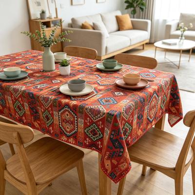 Tovaglia Rettangolare Morbida in Cotone e Lino Lavabile Riutilizzabile per Cucina Sala da Pranzo Feste