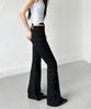 Millieonkoleu Studded Black Slim Cotton Bootcut Pants