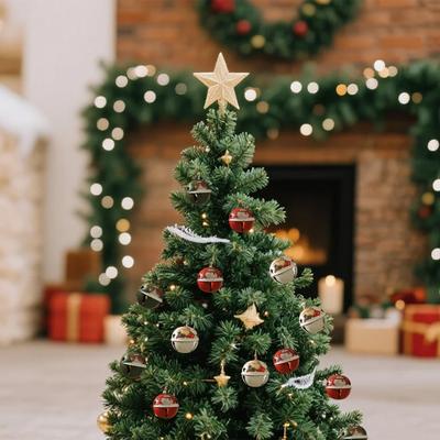 1pc Clear And Pleasant Iron Christmas Ball Decoration Hanging On Christmas Trees Suitable For Shops Offices Els Restaurants