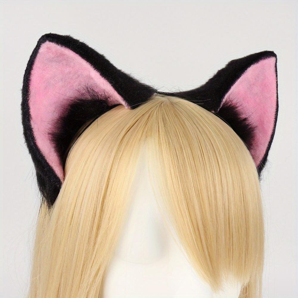 Realistic Furry Cat Ear and Tail Collection Designed for Black Cat Cosplay - Cosplay Accessories Featuring Lolita Headwear