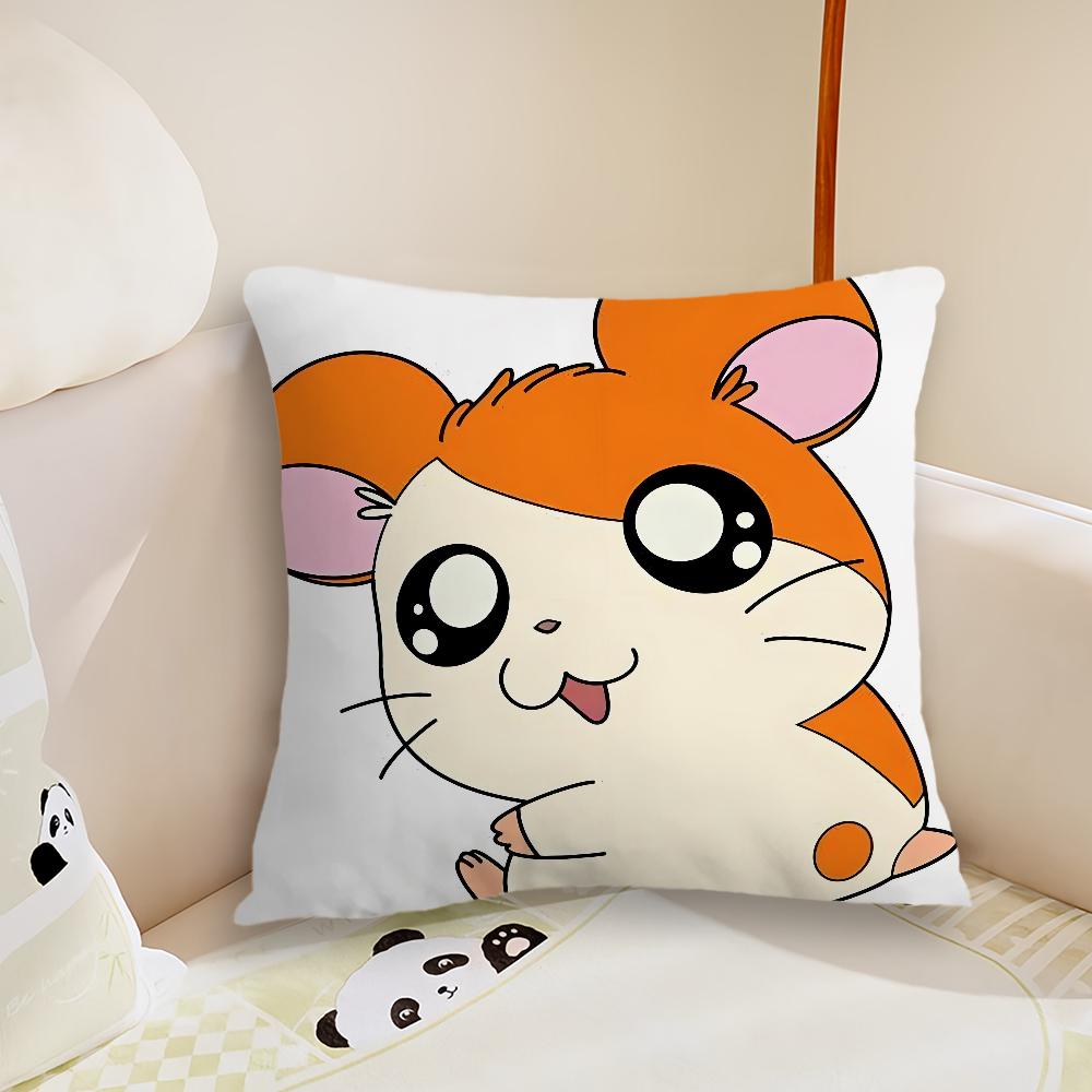 Cushion Cover Comfortable Soft Pillow Case For Sofa Living Hamtaro Cartoon Room Home Office Decor Protective Covers