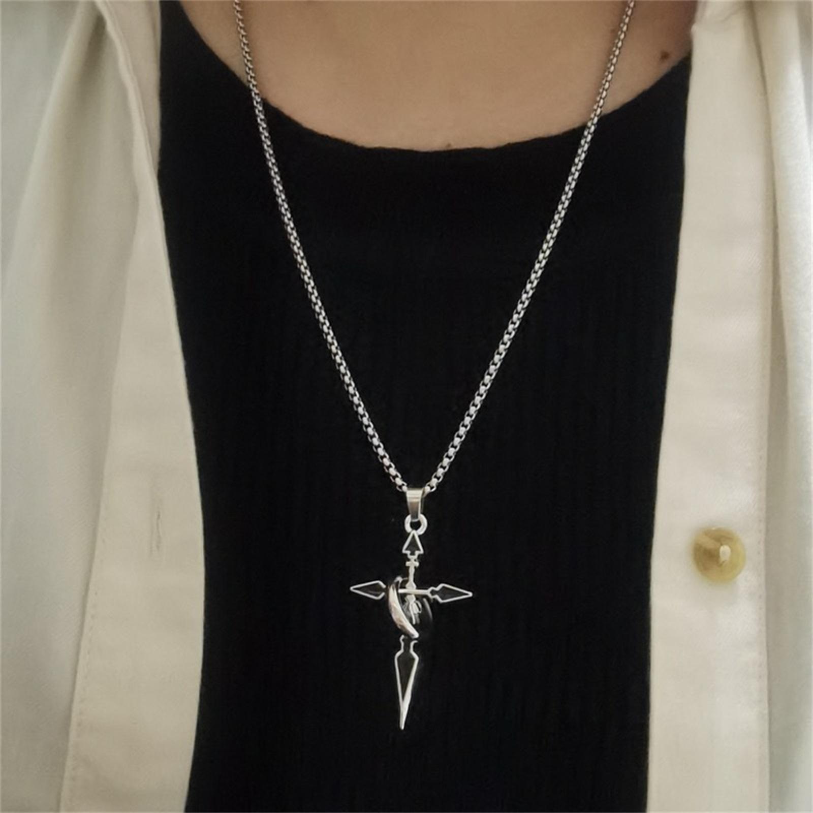 

, Unisex, Modern , Retro Street , Pendant Design, Fashionable Neck Chain For Couples. One Size