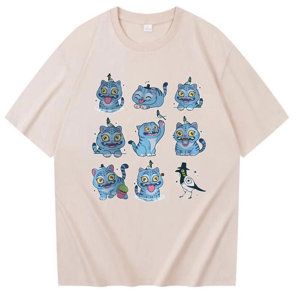 Fashion New Hot Sale Cute Kpop Demon Hunter Tiger Cotton Female T-shirt Harajuku O-neck Casual Women's Men T-Shirt Tops