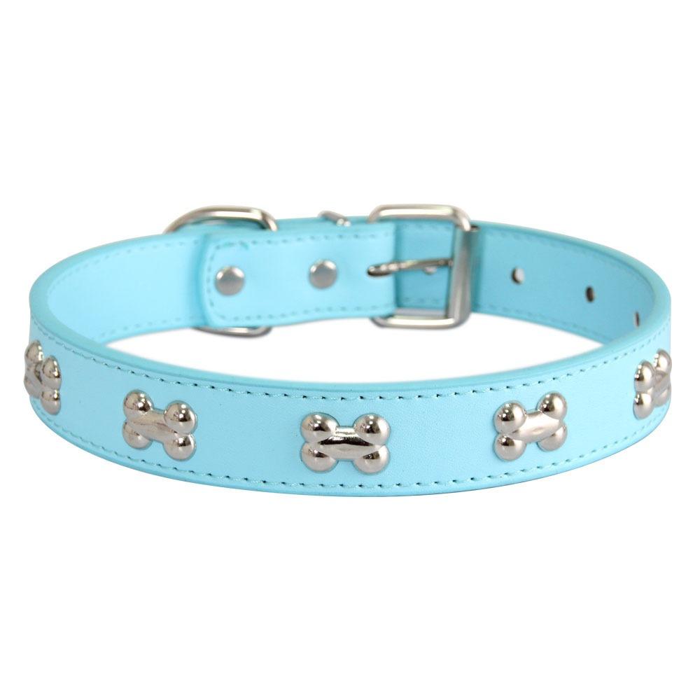 Leather Dog Collar Dog Choker Puppy Neck Small Dog Collar Cat Accessories Bone Leather Durable Pet Collars GXQ13