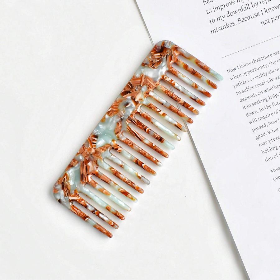 Stylish Anti-Static Acetate Marble Hair Comb - European & American Trend