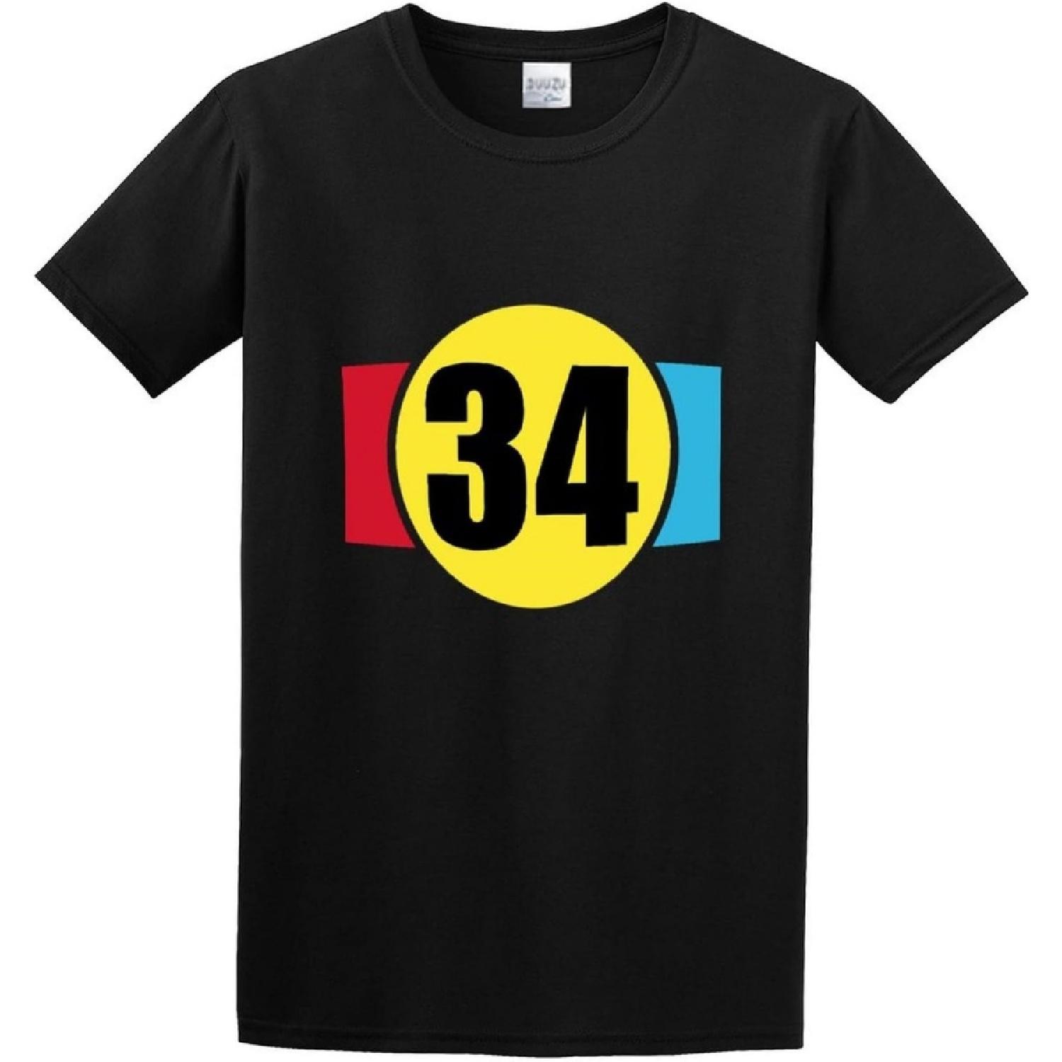Ouybia Kevin Schwantz Numero 34 Biker Unisex 100% Cotton Short-Sleeve T-Shirts Black S