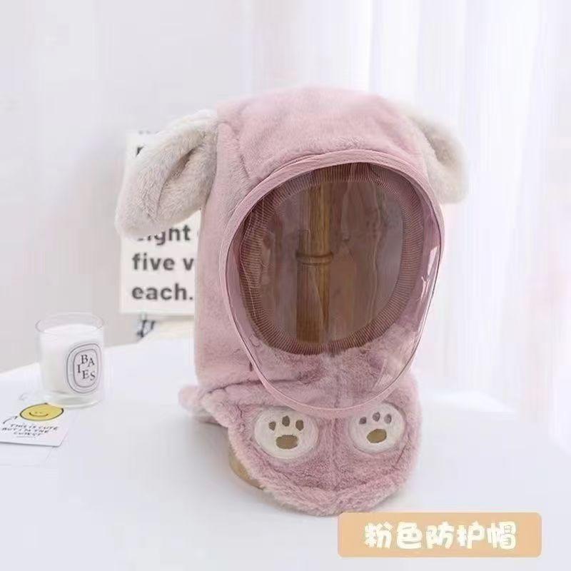 Children's Hats, Autumn and Winter Windproof Masks, Integrated Ear Protectors for Boys and Girls, Pullover Hats, Windproof Thickened Warm Baby Scarves