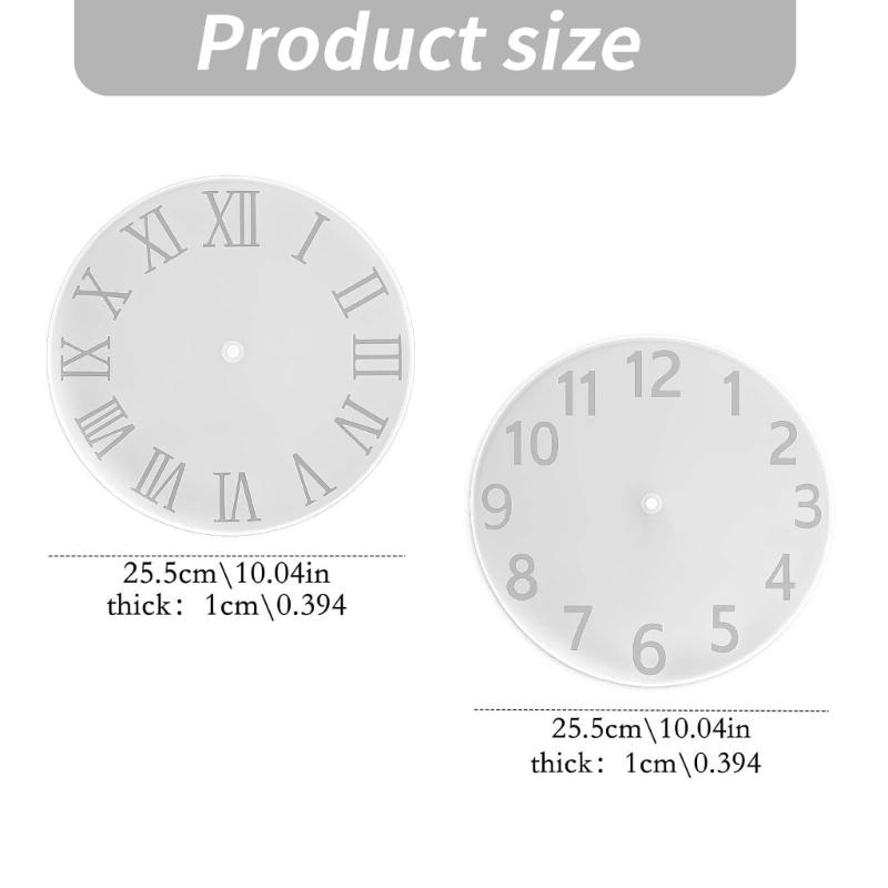Large Clock Silicone Molds Multipurpose Epoxy Resin Molds For Making Wall/Desk Clock Gypsum Ornament Home Decoration
