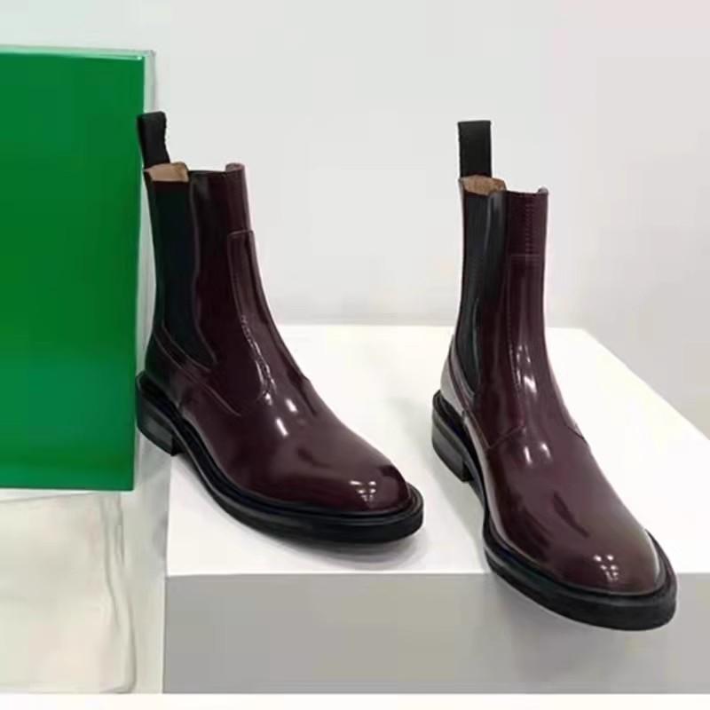 Fashion NEW Women Ankle Boots Fashion Eelgant Side Shoes Vintage Square Heels Autumn Winter Ladies Chelsea Booties