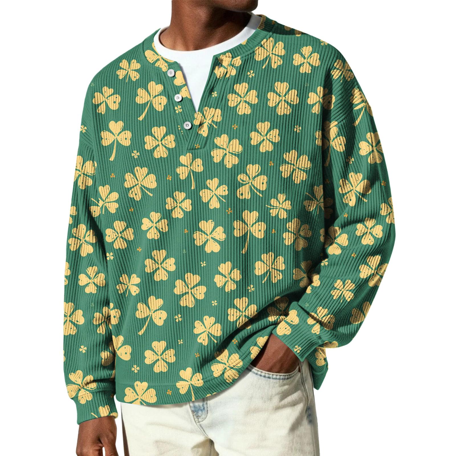 

Men s Button-Down Collar Long-Sleeve Ribbed Knit Pullover XL зелений