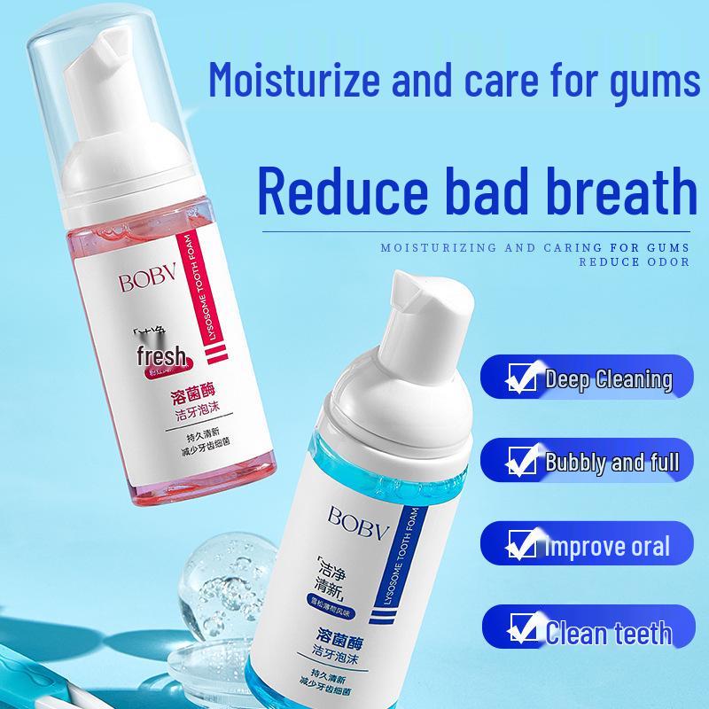 BOBV Teeth Cleaning Foam: Deep Clean, Fresh Breath, Long-Lasting Odor Removal, Gum Care Toothpaste