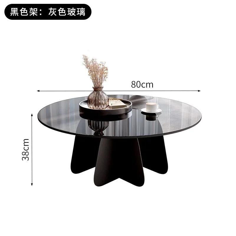Modern Nordic Coffee Tables Luxury Design Metal Unique Black Coffee Table Round Simple Minimalist Basse De Salon Home Furniture