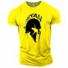 Retro Spartan men's T-shirt, 3D printed short sleeved top, oversized fashionable oversized fitness and sports men's clothing