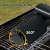 Spazzola Elettrica per Griglia con 7 Angolazioni e 3 Velocità, Pulitore Girevole per BBQ a 410 RPM per Griglie a Gas, Carbone e Ceramica, Strumento per la Pulizia della Griglia BBQ Lavabile in Lavastoviglie