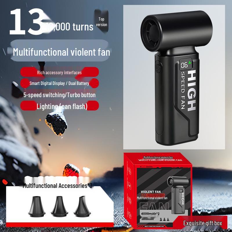 

Brushless Handheld Vacuum & Blower with Digital Display – Rechargeable, Portable, Powerful Turbine Fan 75*36*157