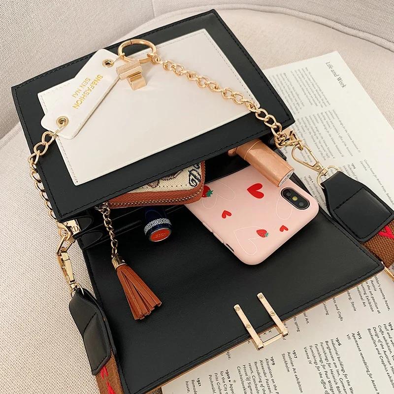 New Ladies Messenger Fashion Mobile Phone Bags Casual Shoulder Contrast Color Ladies Luxury Designer