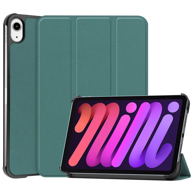 Για Apple iPad Mini 7 Θήκη 8.3" Τριπλή Δερμάτινη Βάση Σκληρό Έξυπνο Κάλυμμα Για Coque iPad Mini 7 8.3 ιντσών 2024 Θήκη Κάλυμμα Funda