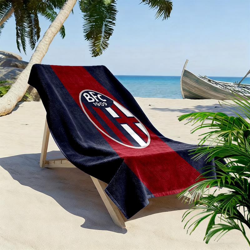 Bologna FC 1909 Strandtuch mit Aufdruck, Großes Weiches Schnelltrocknendes Handtuch für Strand Camping Schwimmen