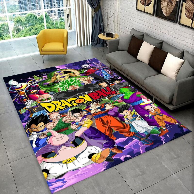 Cartoon D-Dragon Ball Anime Game Carpet Rug for Playroom Bedroom Living Room Sofa Home Decor,kid Area Rug Non-slip Floor Mat