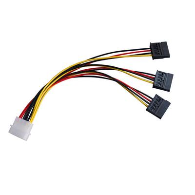 4 Pin Ide Molex To 3 Serial Ata Sata Power Splitter מחברי כבל מאריך