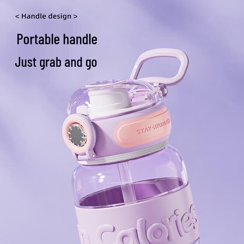 JEKO&JEKO Large Capacity Student Sports Water Bottle with Straw