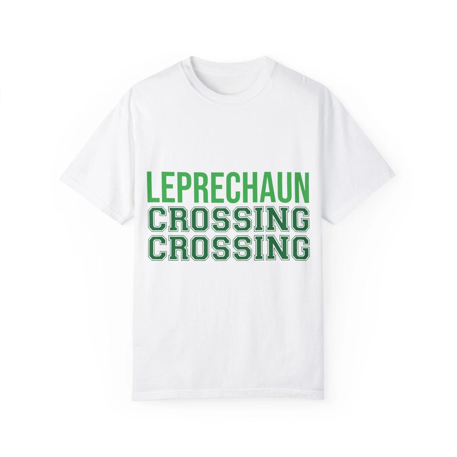 St. Patrick s Day Leprechaun Crossing T shirt, Holiday Tee, Unisex T shirt, M