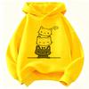 Hello Kawaii Design Cat with Flower Hoodie Kids Cat Children's Sweatshirt  for Boys Girls Casual Funny
