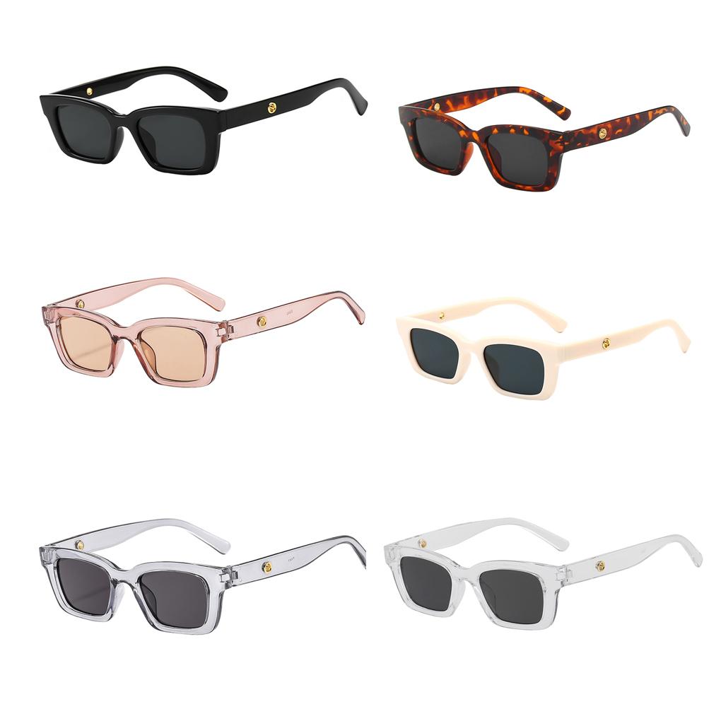 Kwadratowe Damskie Modne Gogle Plastikowa Oprawka Styl Uliczny Okulary Ochronne
