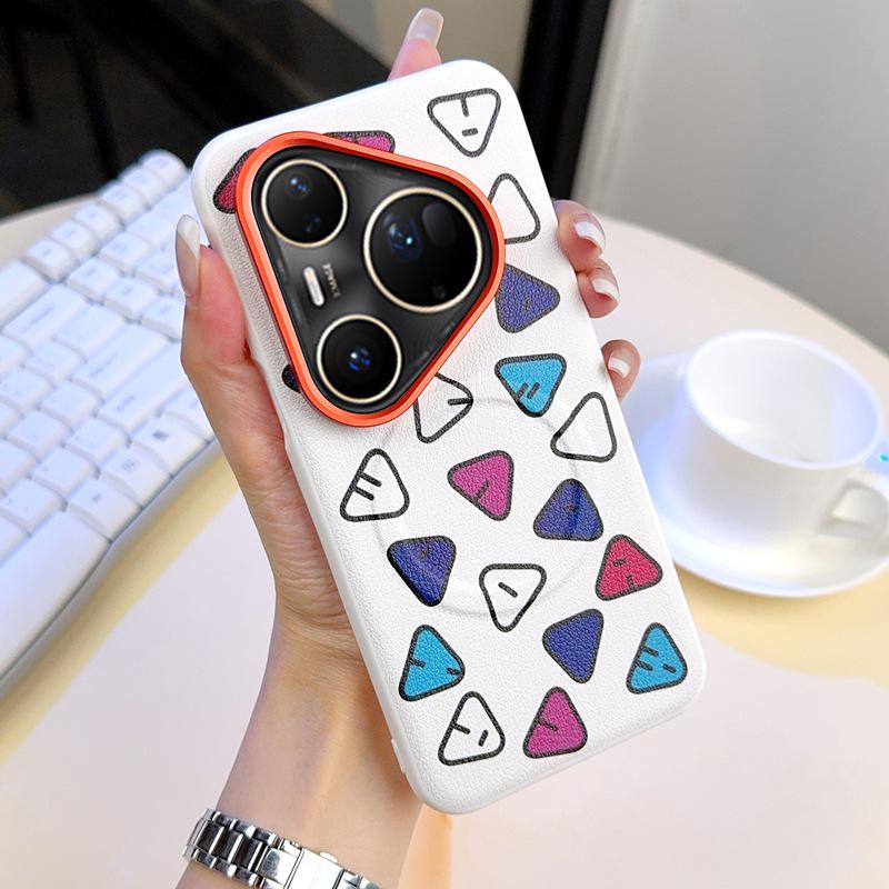 Golden Armor Graffiti Magnetic Leather Case for Huawei P70/Mate70 Ultra