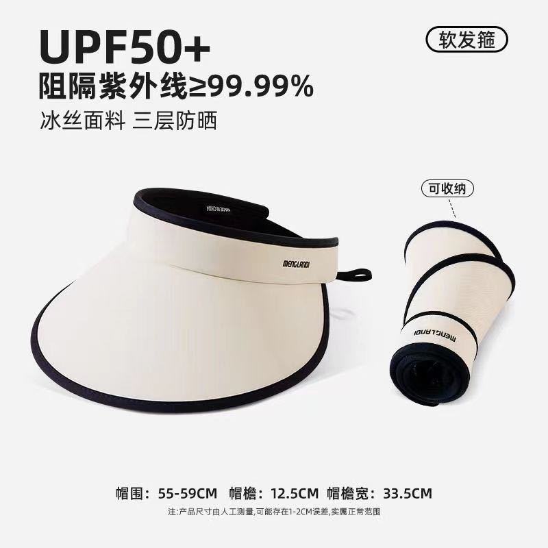 Summer Empty Top Hat Large Brim Women's Sun Protection Hat UV Protection Sun Hat Sun Hat Face Cover UPF50 + Custom