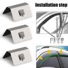 New Wind Rain Deflector Channel Metal Retaining Clips Stainless Steel for BMW Front Left Rear Right Wind Clamp Kit