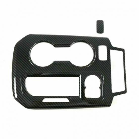Carbon Fiber 2X Gear Shift Box Panel Cover Trim For Chevrolet Blazer 2019-2021