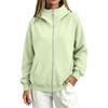 Women's Fashion Loose Fit Zip-Up Hoodie Casual Long Sleeve Sweatshirt
