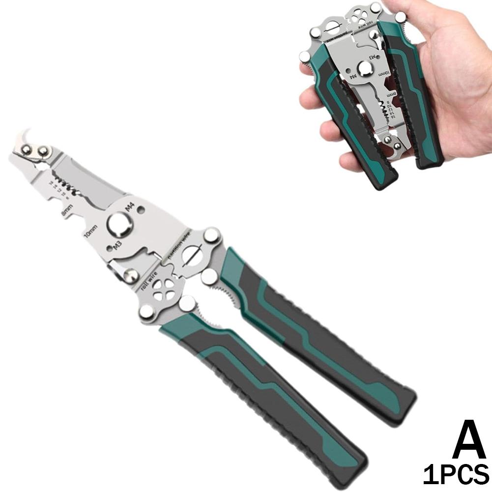 18 In 1 Wire Stripper Foldable Crimper Cable Cutter Multifunctional Stripping Crimping Pliers Terminal Hand Tool