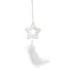 Christmas Ornament Pendant Star with Feathers 30 Cm White