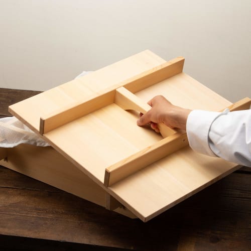 Endo Shoji Commercial Square Steamer Lid with Handle, 39cm, Sawara Wood, Made In Japan, WSI05039